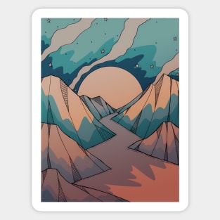 A winter's hue Sticker